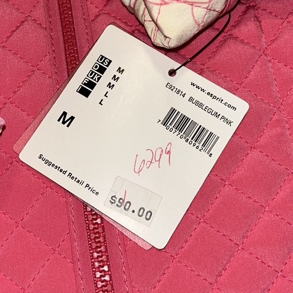 New! Esprit Outerwear Quilted Reversible Jacket - Picture 9 of 10